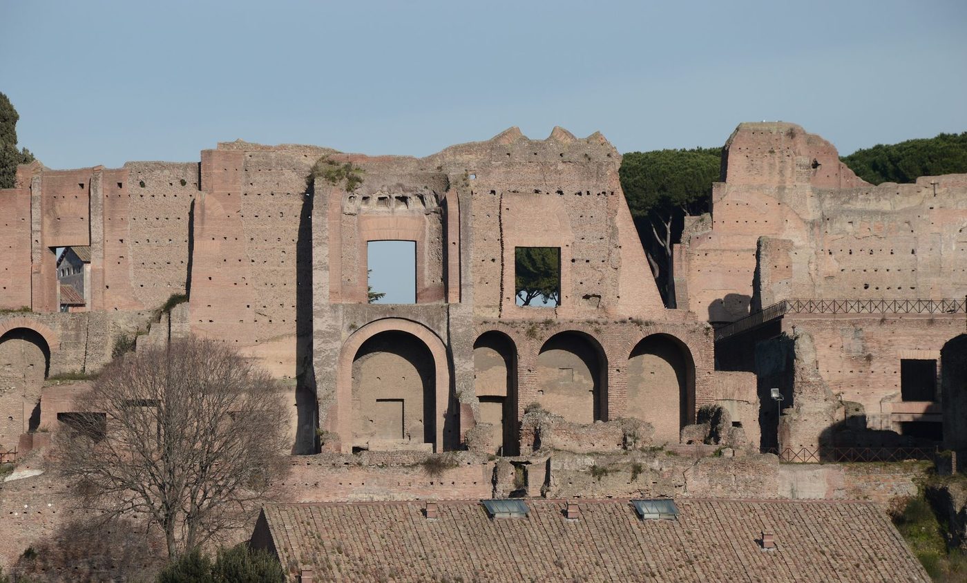 Brick walls of the Domus Augustana